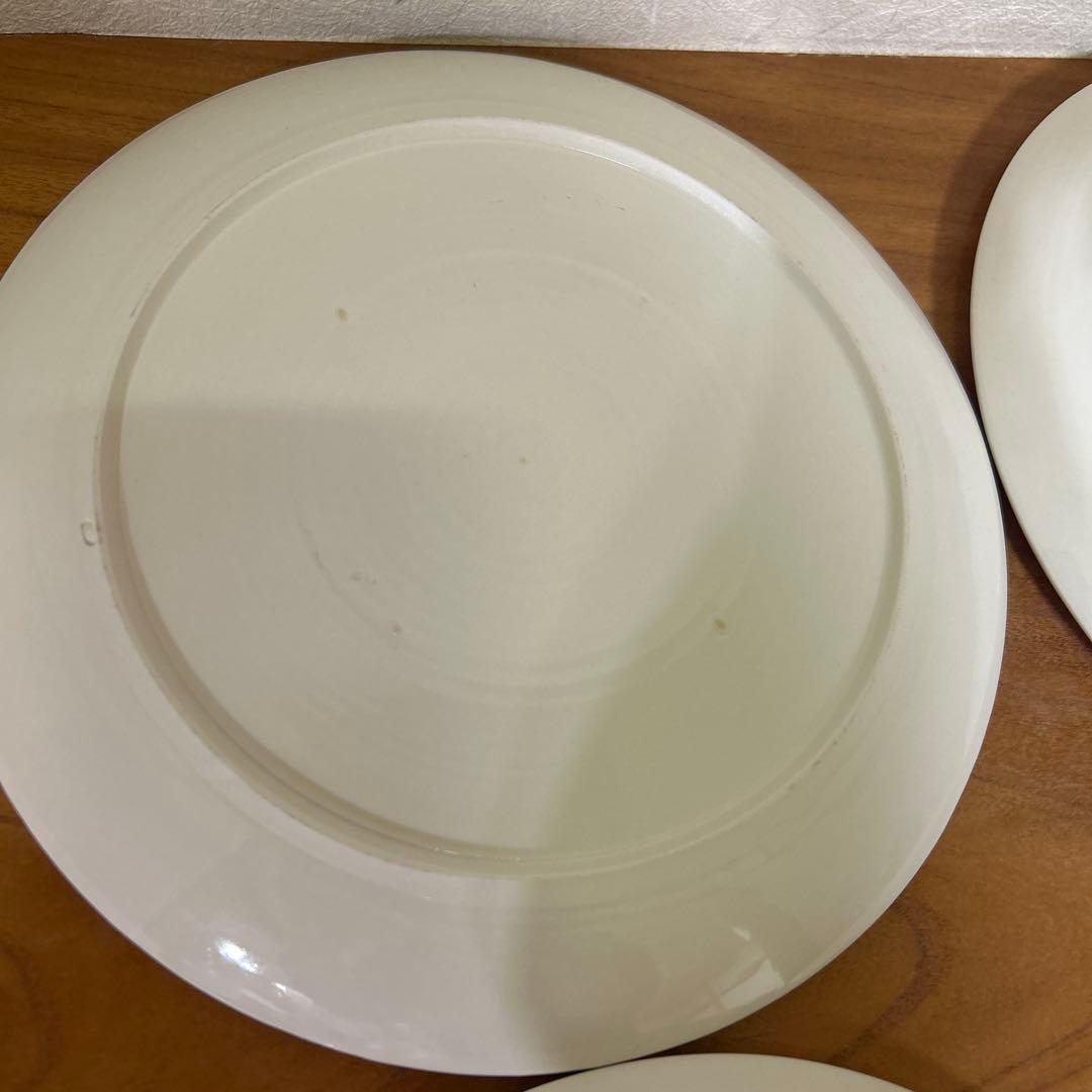 【美品】岩田哲宏　エッジプレート　白　8寸　24cm 4枚セット販売　1点チップ
