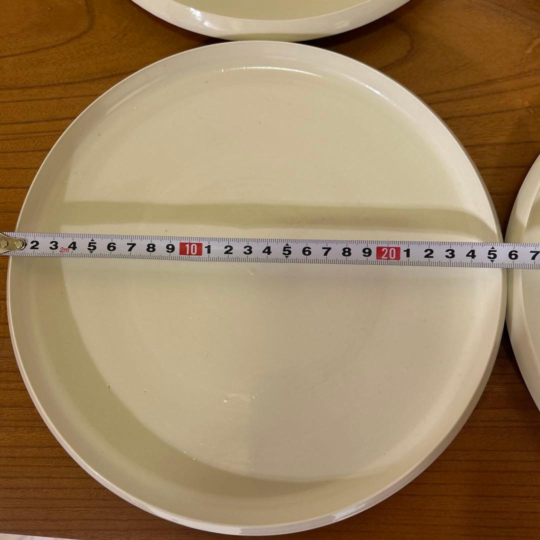 【美品】岩田哲宏　エッジプレート　白　8寸　24cm 4枚セット販売　1点チップ