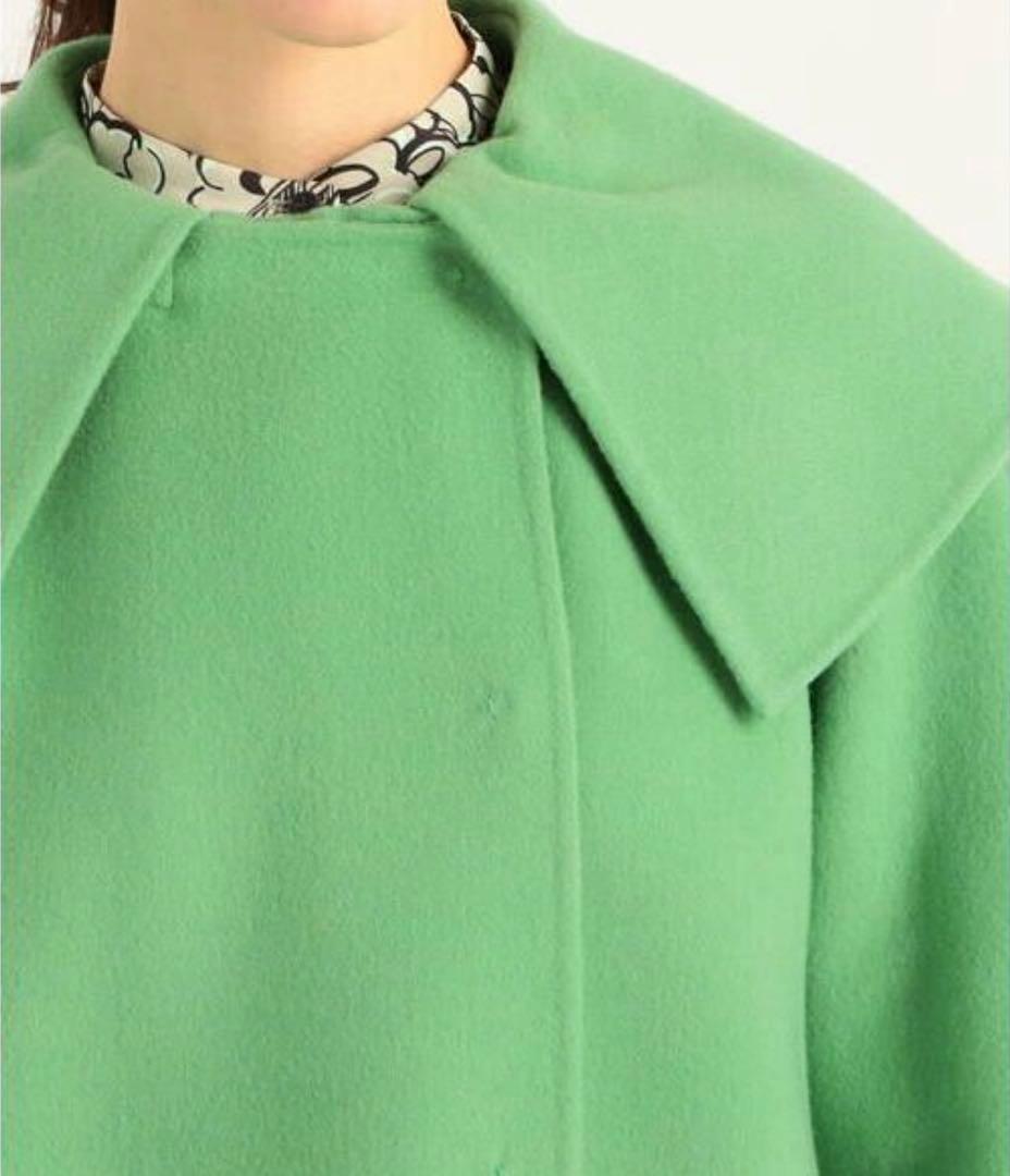 TOMORROWLANDトゥモローランドウールビーバーメルトンビッグカラーコート