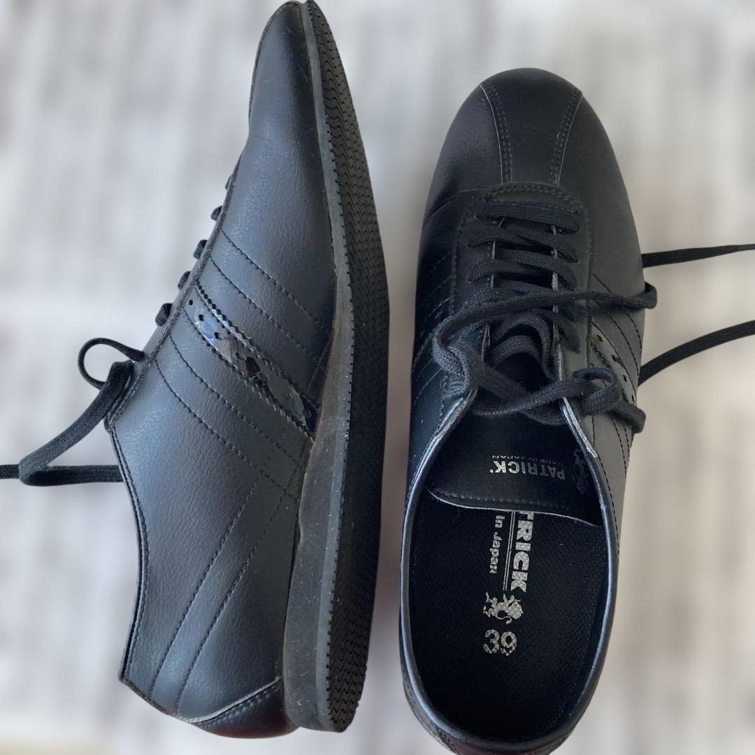 PATRICK ブラック スニーカー 39