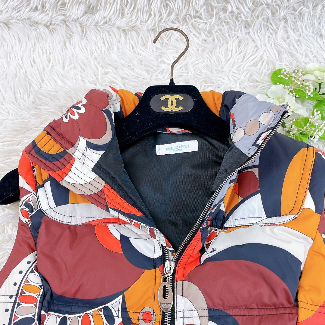 美品✨emilio pucci エミリオプッチ ダウンベスト 36 プッチ柄