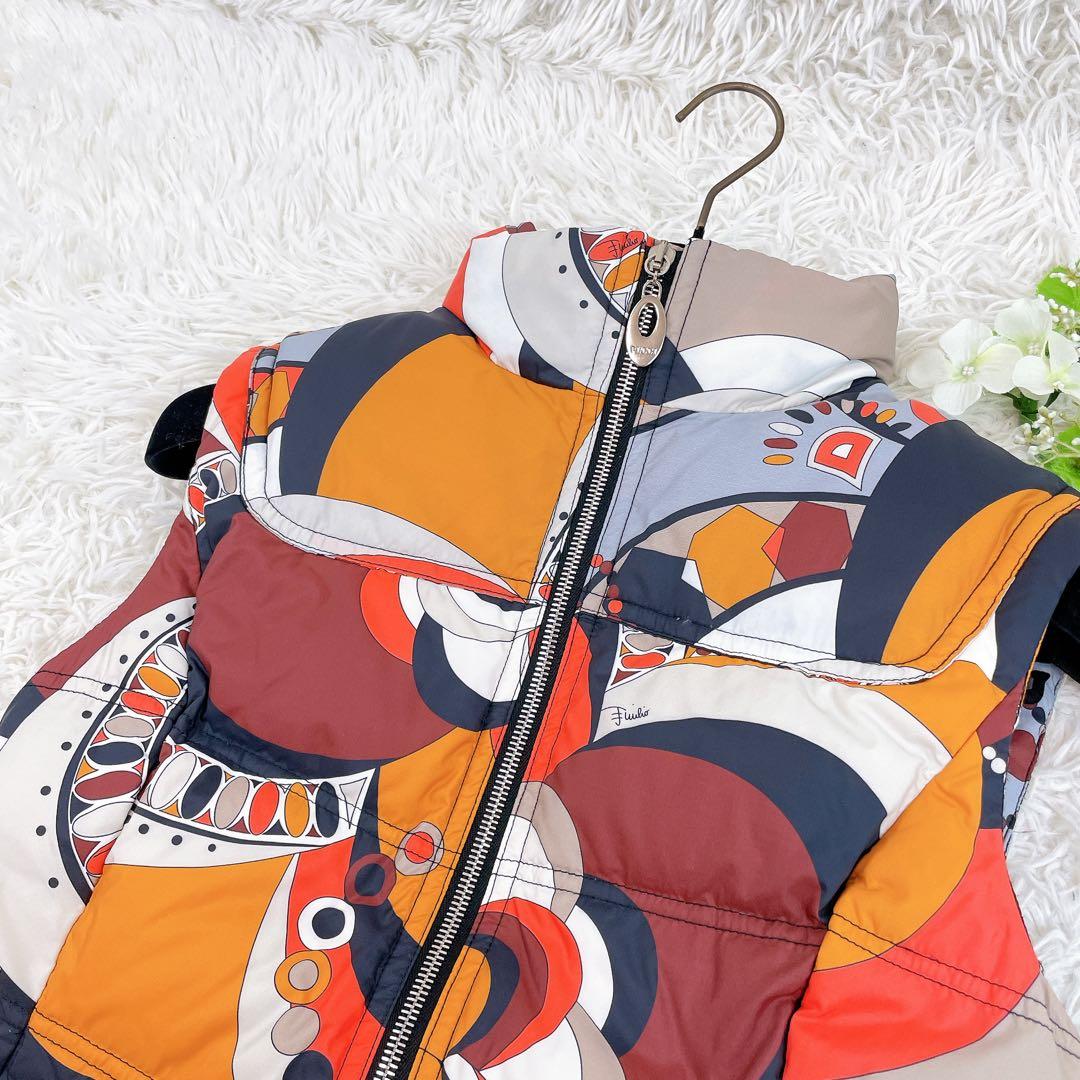 美品✨emilio pucci エミリオプッチ ダウンベスト 36 プッチ柄
