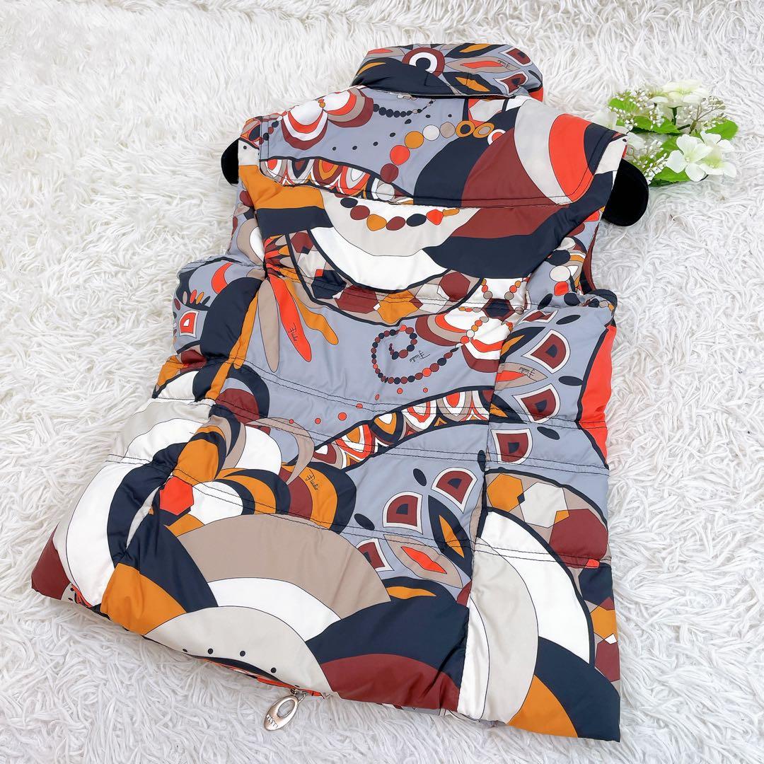 美品✨emilio pucci エミリオプッチ ダウンベスト 36 プッチ柄