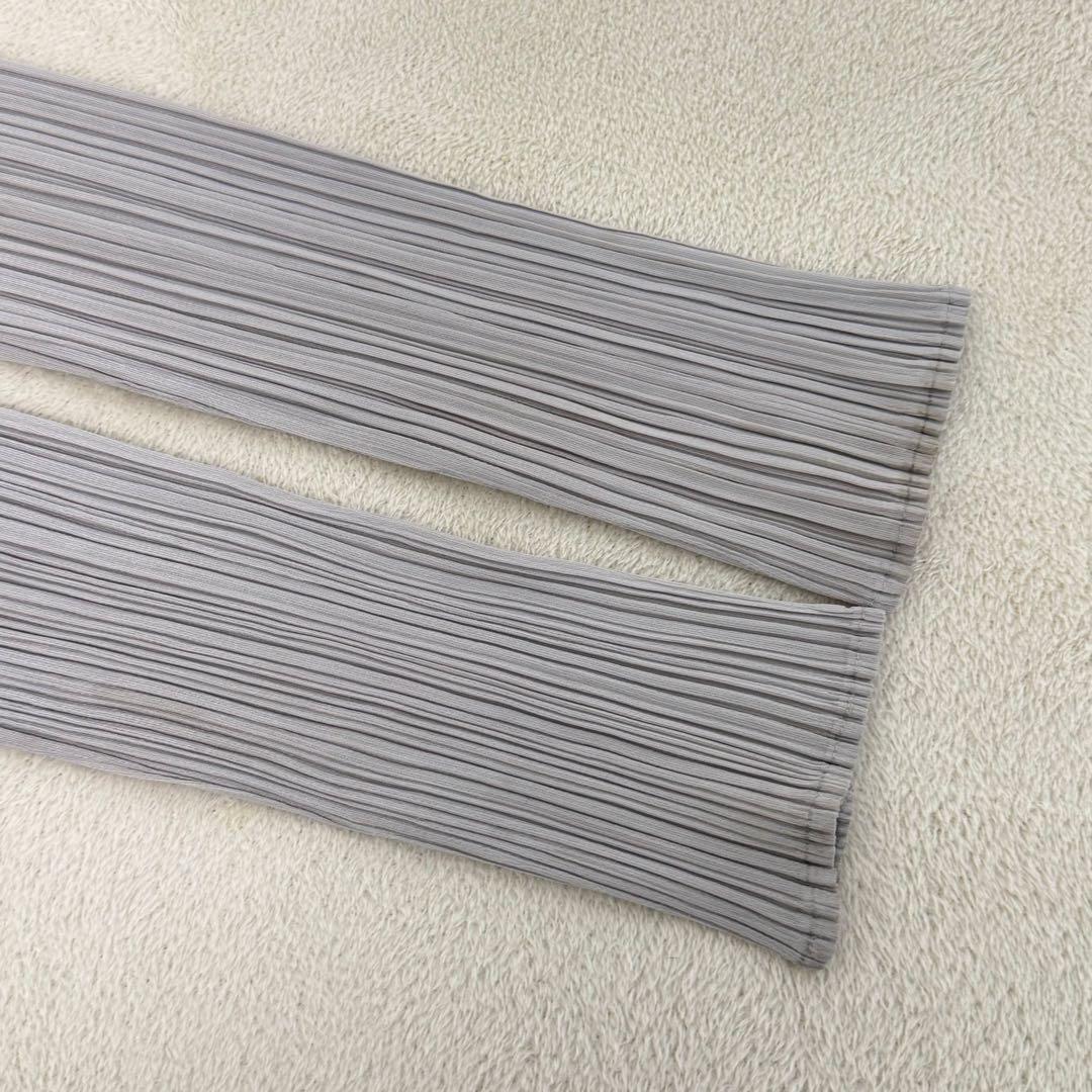 ISSEY MIYAKE プリーツ　長袖　ハイネック　グレー　オーバーサイズ