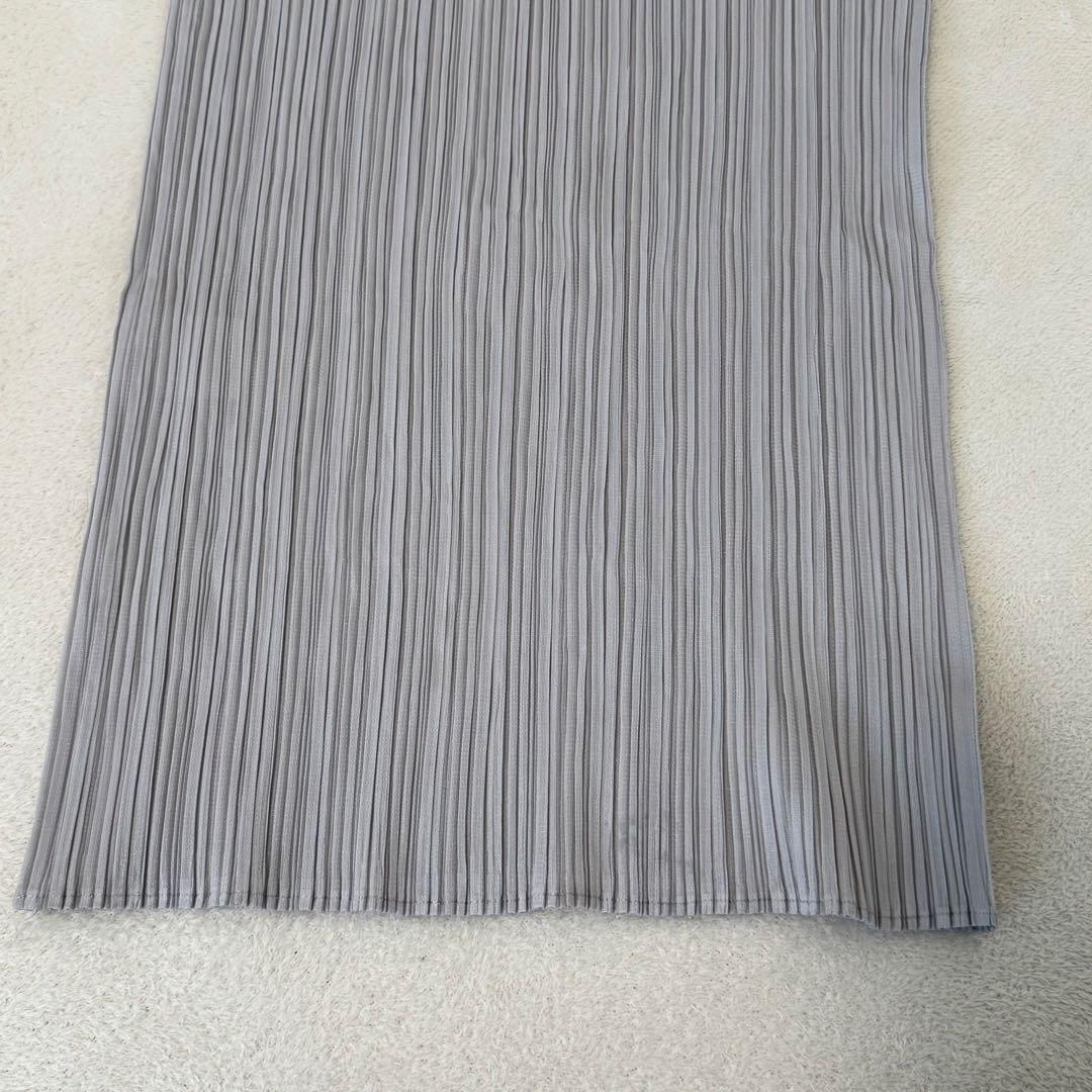 ISSEY MIYAKE プリーツ　長袖　ハイネック　グレー　オーバーサイズ