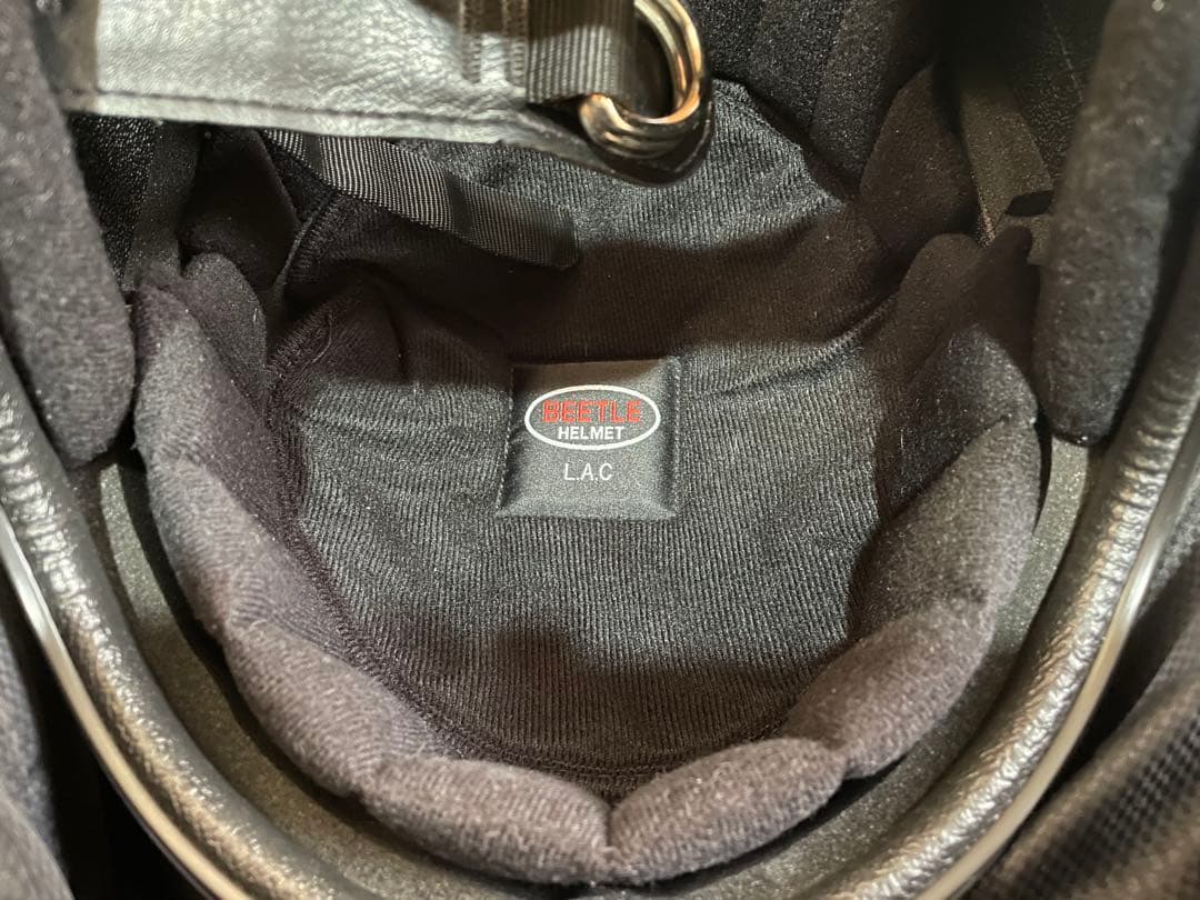 tt&co ジェットヘルメット クロームトリム 艶ありブラック 装飾品