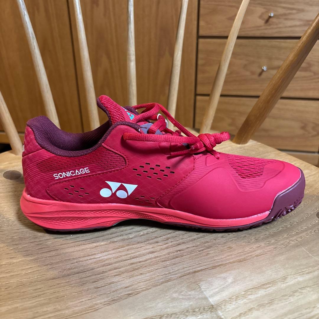 YONEX テニスシューズ SHYTSCMG 25.5 レッド