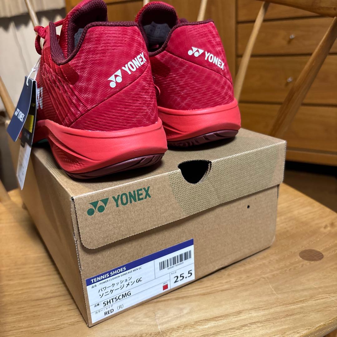 YONEX テニスシューズ SHYTSCMG 25.5 レッド
