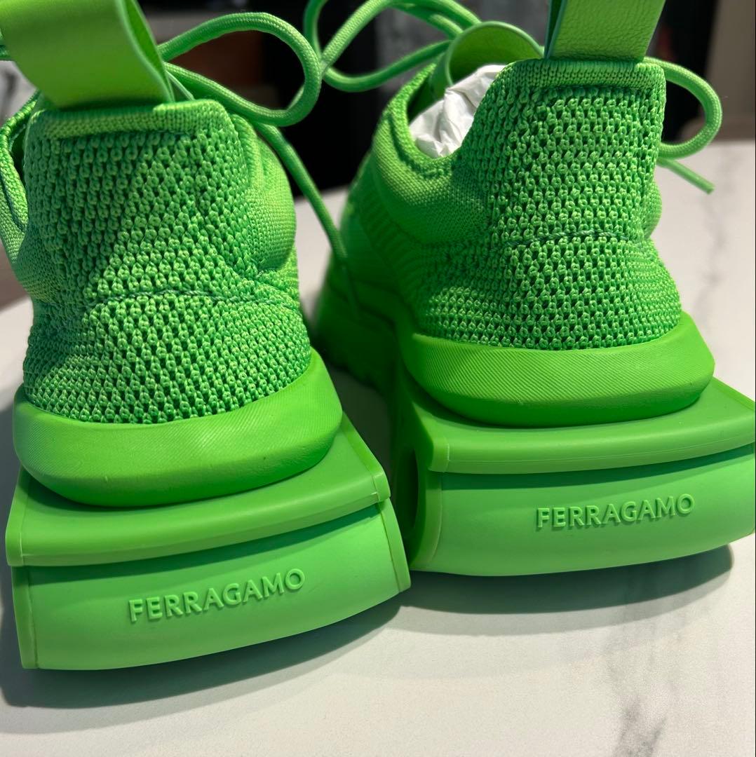 ★希少★フェラガモ　ガンチーニソール　スニーカー★ライム【新品未使用】イタリア製