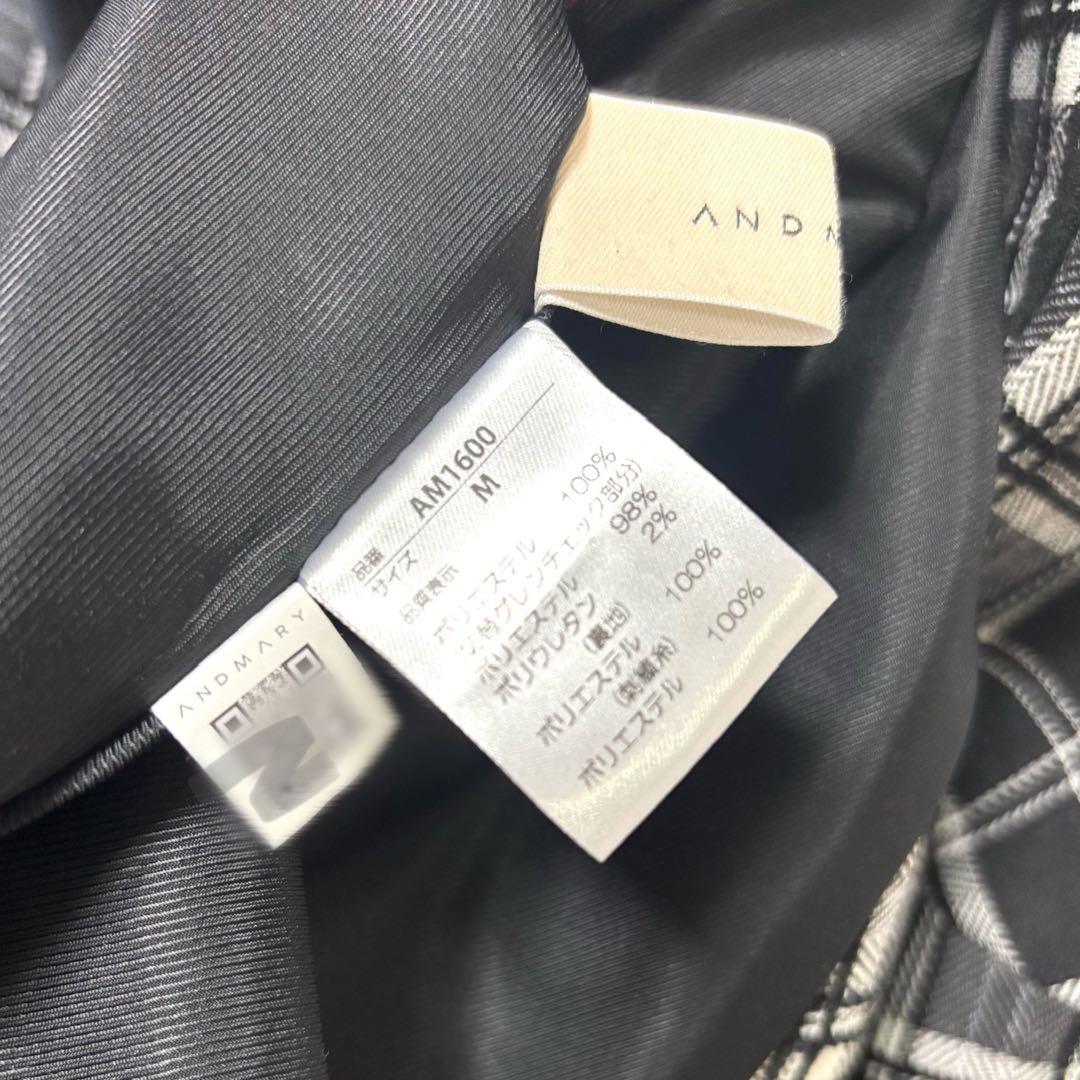 アンドマリー ワンピース Juni check dress ブラック M