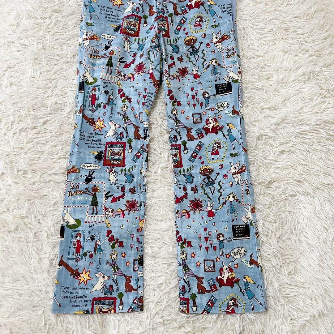 《オレボレブラ》 (L) 総柄ストレートパンツ アルベロベロ 個性的 カジュアル