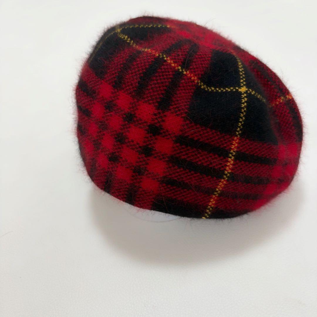 ヴィヴィアンウエストウッド　メタルオーブロゴ チェック　ベレー帽