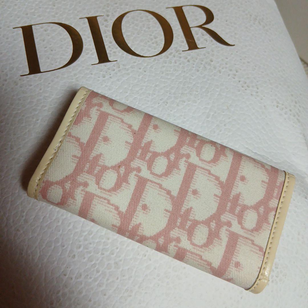 クリスチャンディオール　キーケース　トロッター　ピンク