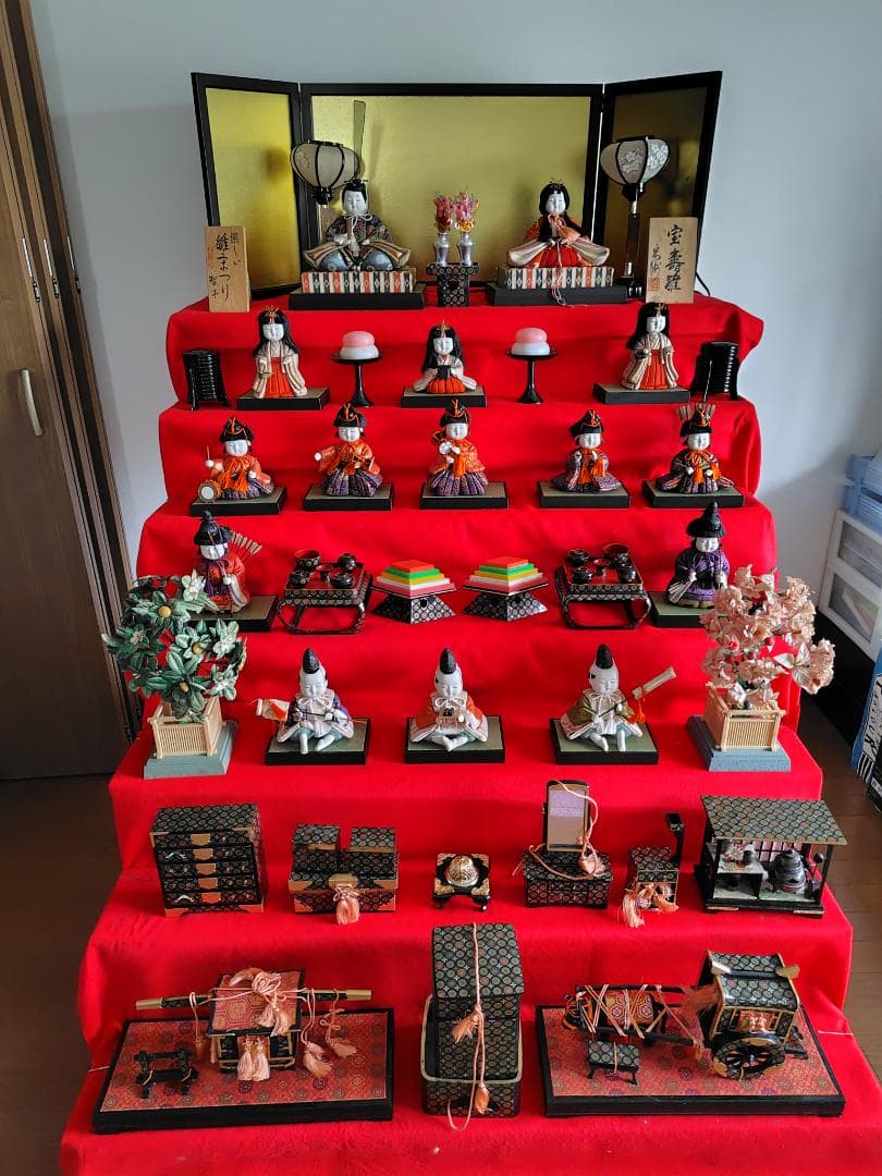 人間国宝　無形文化財　原米州　雛人形のみ