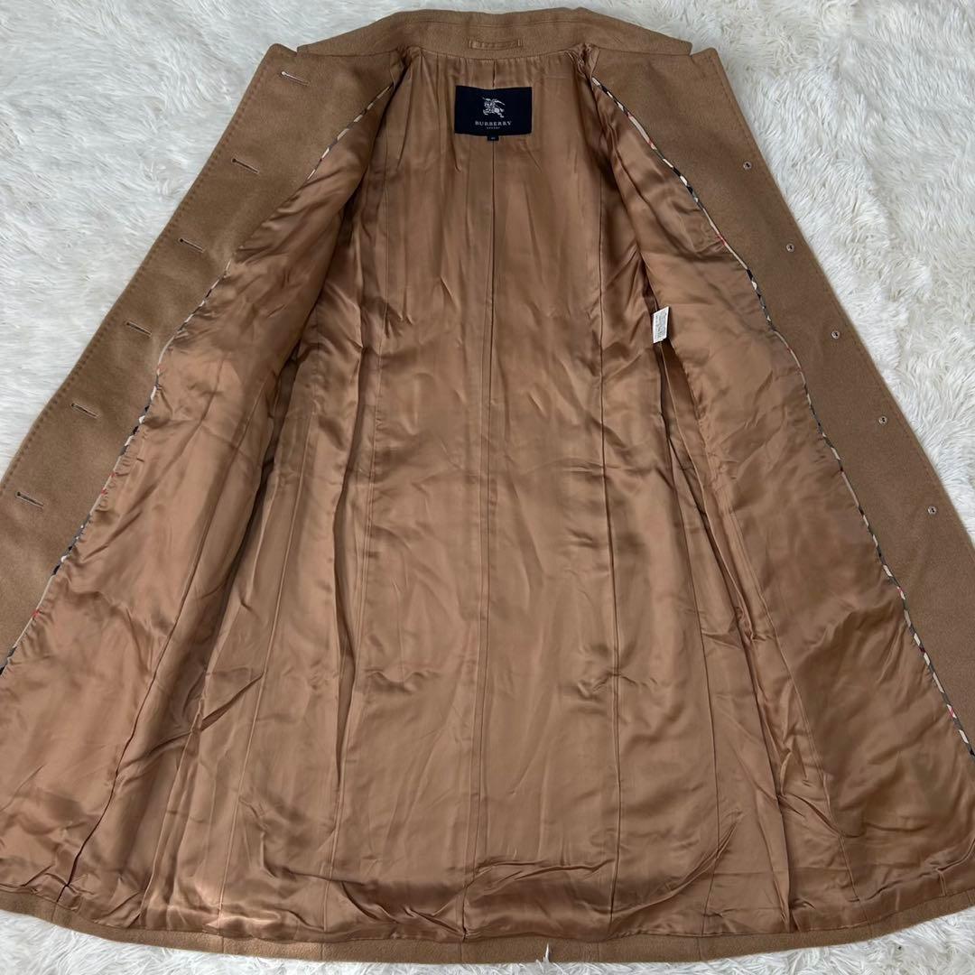 【極美品/L】バーバリーロンドン チェスターコート アンゴラ混 Aライン 茶