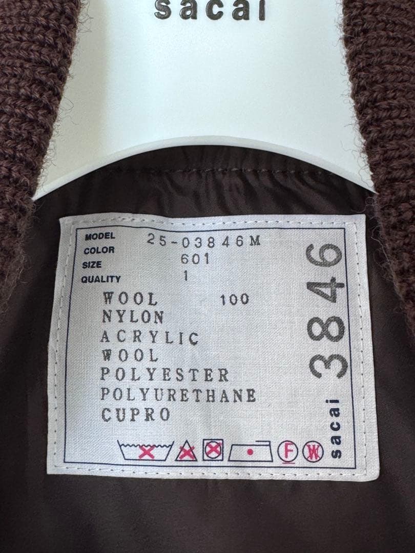 sacai 25AW メルトンダッフルショートコート　サイズ1