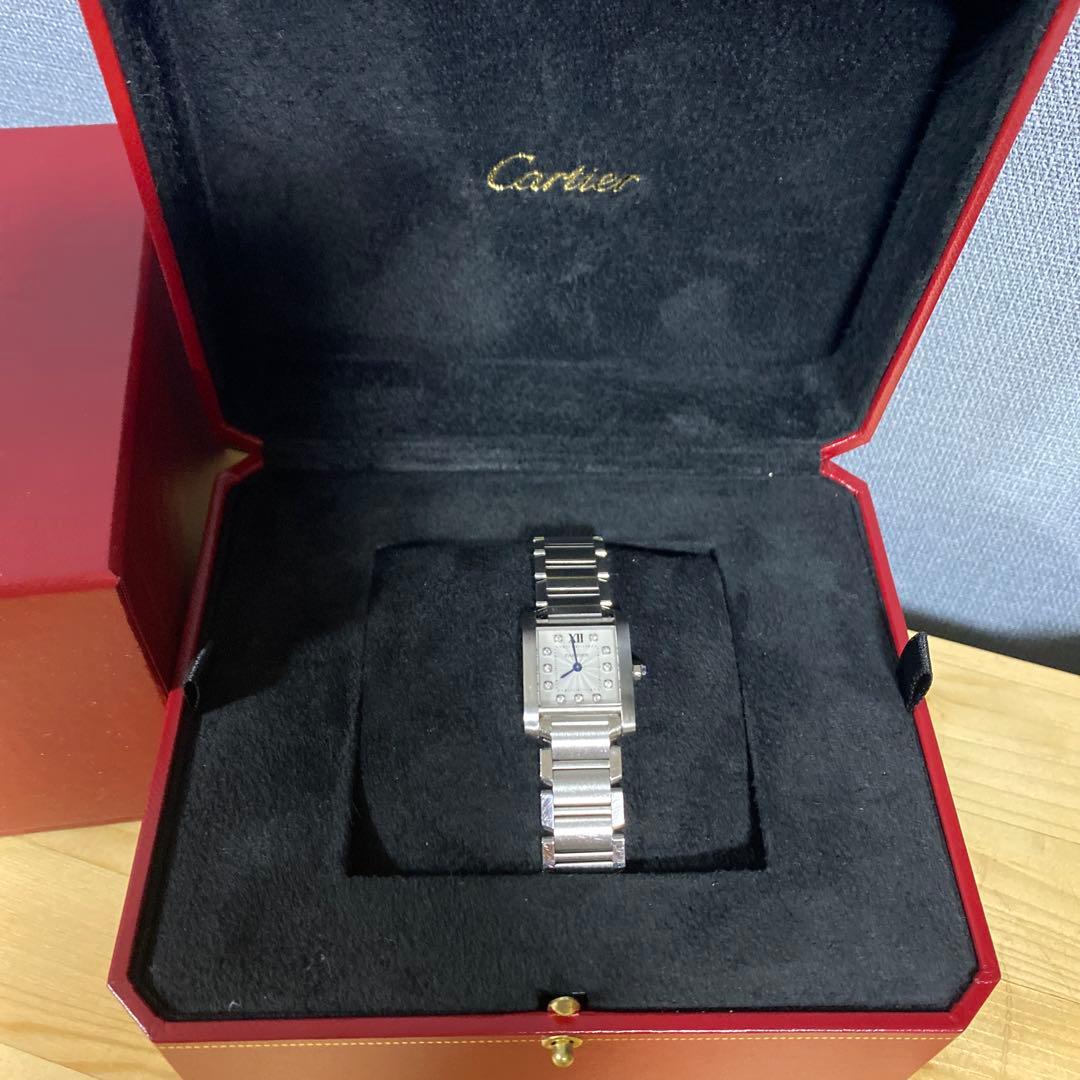 良品　Cartier カルティエ　タンクフランセーズSM　11p ダイヤ