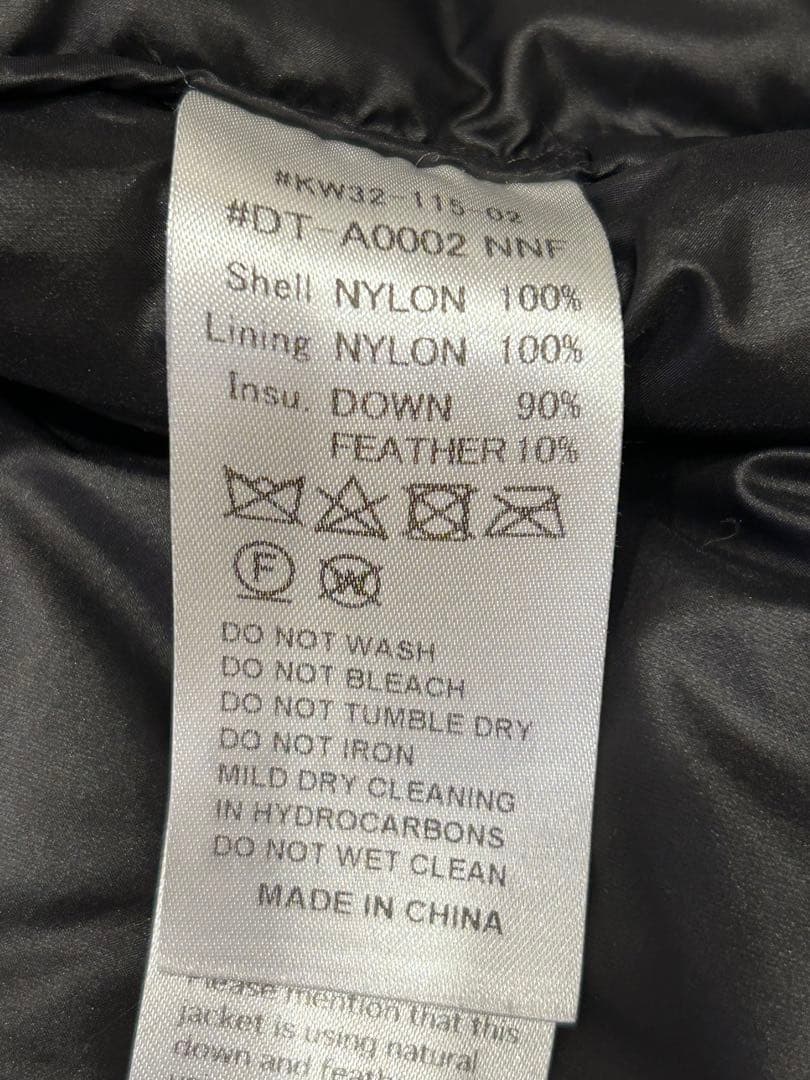 ダントン DANTON ブラック BLACK ダウンベスト 黒 サイズS