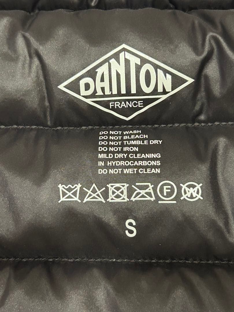 ダントン DANTON ブラック BLACK ダウンベスト 黒 サイズS