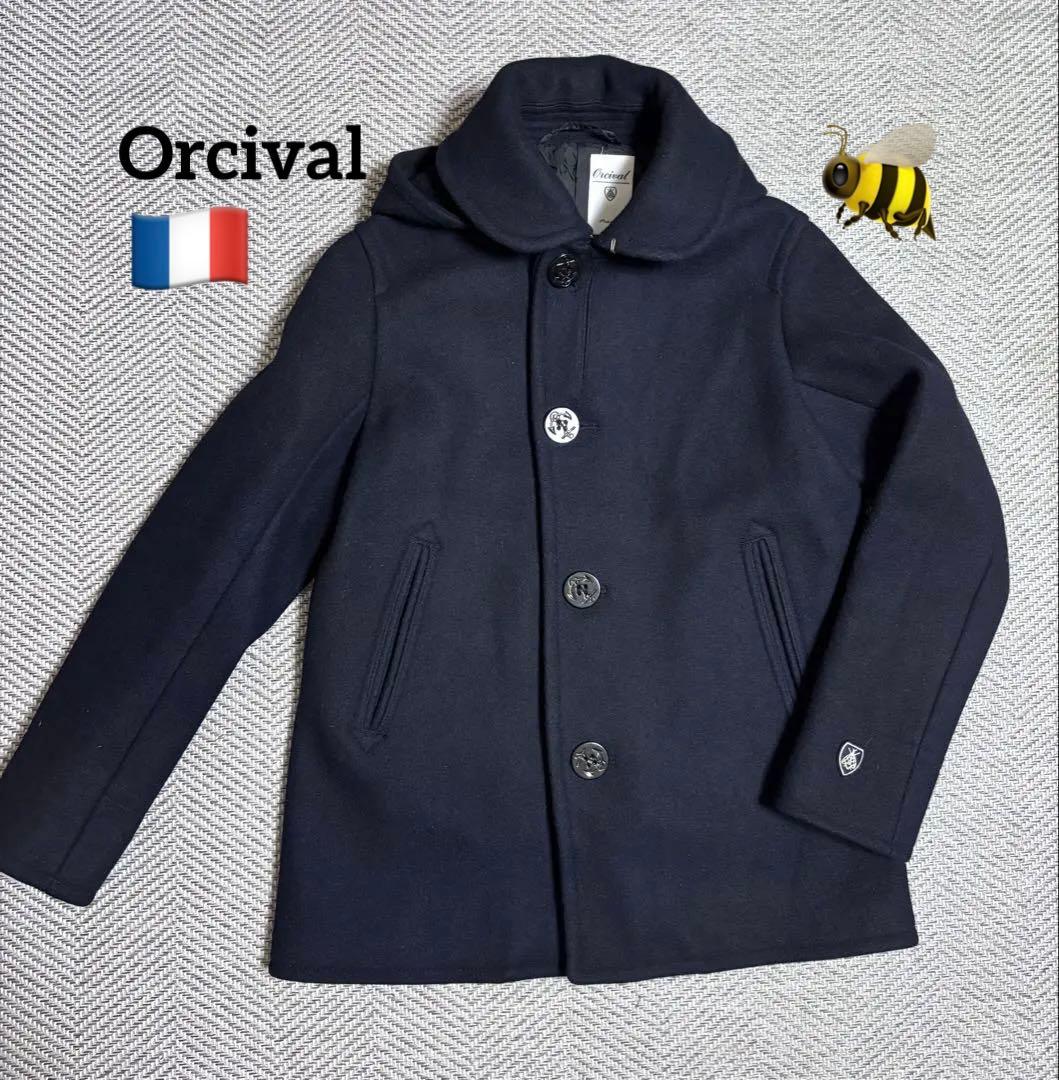 超美品！ORCIVAL オーシバル フードメルトンPコート サイズ16 2way