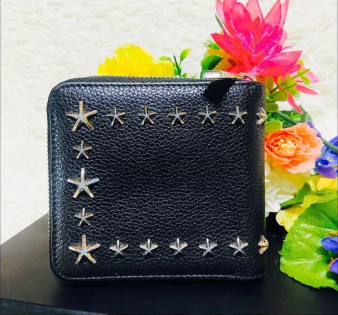 本革✨JIMMY CHOO✨ジミーチュウ✨財布✨ローレンス✨スタッズ✨イタリア製