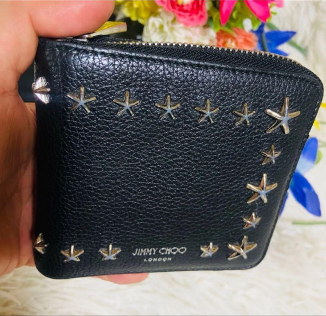 本革✨JIMMY CHOO✨ジミーチュウ✨財布✨ローレンス✨スタッズ✨イタリア製
