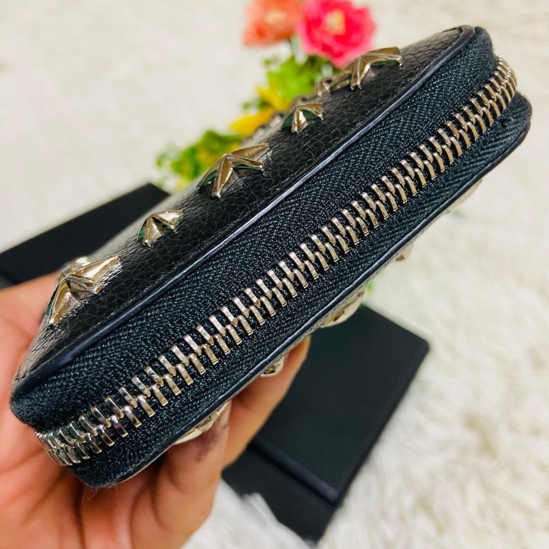 本革✨JIMMY CHOO✨ジミーチュウ✨財布✨ローレンス✨スタッズ✨イタリア製