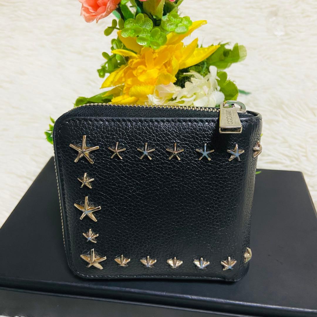 本革✨JIMMY CHOO✨ジミーチュウ✨財布✨ローレンス✨スタッズ✨イタリア製