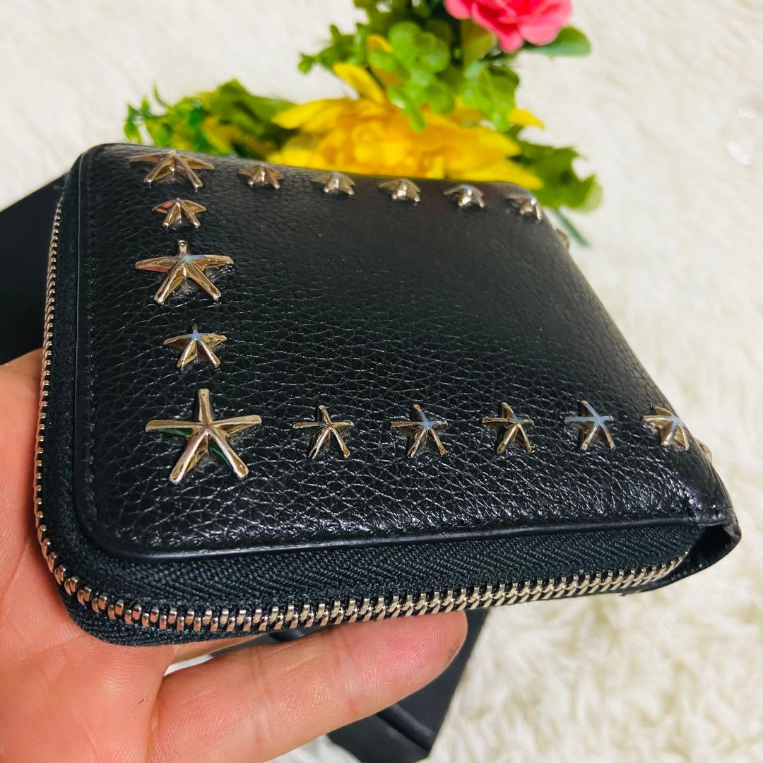 本革✨JIMMY CHOO✨ジミーチュウ✨財布✨ローレンス✨スタッズ✨イタリア製