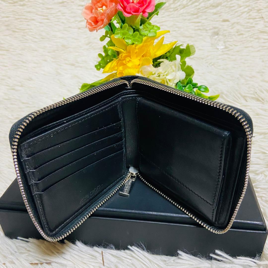 本革✨JIMMY CHOO✨ジミーチュウ✨財布✨ローレンス✨スタッズ✨イタリア製