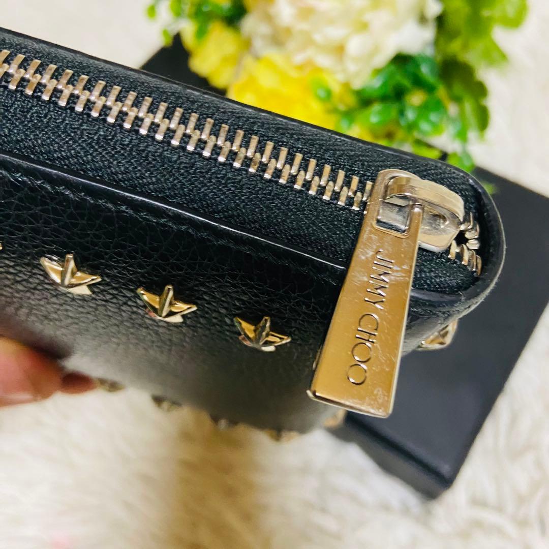 本革✨JIMMY CHOO✨ジミーチュウ✨財布✨ローレンス✨スタッズ✨イタリア製