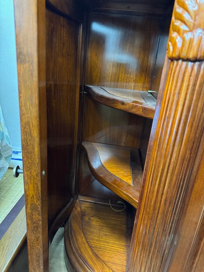 奈良発 アンティーク キャビネット コンソール サイドボード 西洋象嵌クラシック