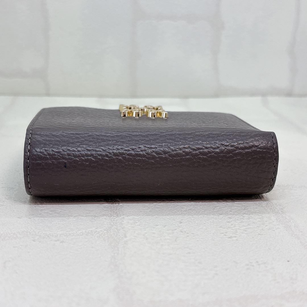 美品✨ラシット 折財布 モノグラムハーフウォレット グレー ラウンドジップ