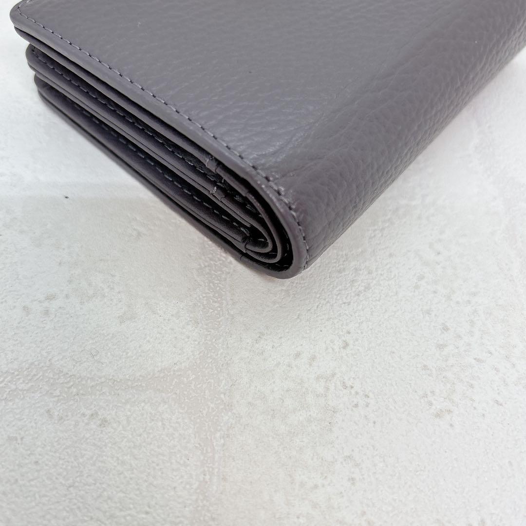 美品✨ラシット 折財布 モノグラムハーフウォレット グレー ラウンドジップ