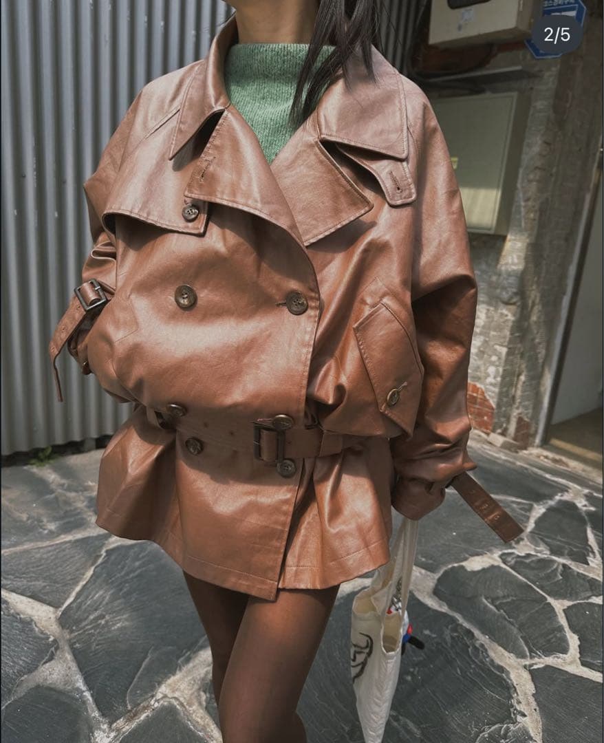 Ameri VINTAGE★正規品DADDY MIDI TRENCH COAT