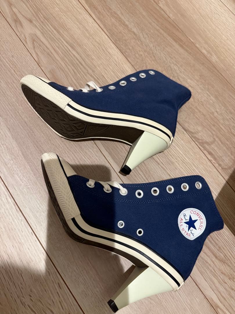 CONVERSE ネイビー ハイヒールスニーカー(新品未使用)レア