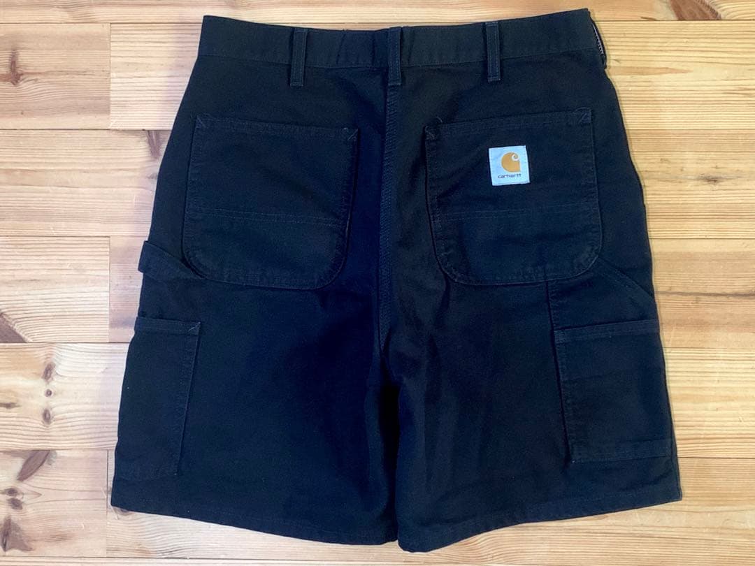 90s USA製 カーハート ショートパンツ ブラック ヴィンテージ 黒 美品
