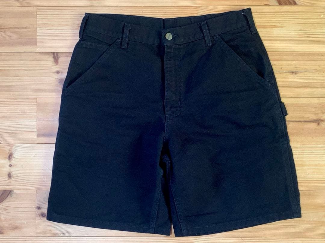 90s USA製 カーハート ショートパンツ ブラック ヴィンテージ 黒 美品