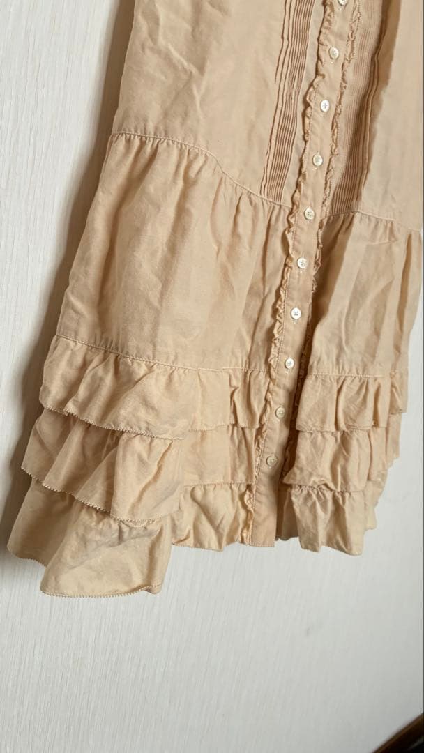 ピンクハウス　キナリフリルチュニックワンピ