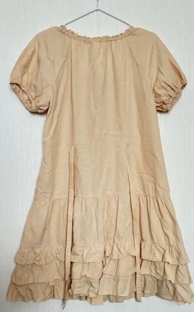 ピンクハウス　キナリフリルチュニックワンピ