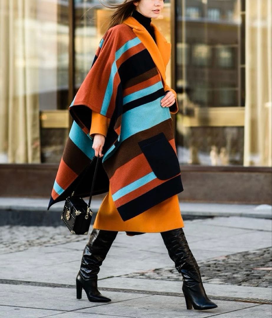 美品✨ See By Chloé シーバイクロエ　マルチカラーポンチョ