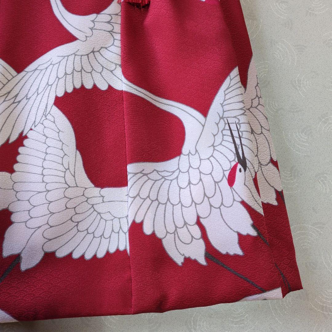 七五三３歳正絹鶴柄手縫いの被布（新品中綿無し）
