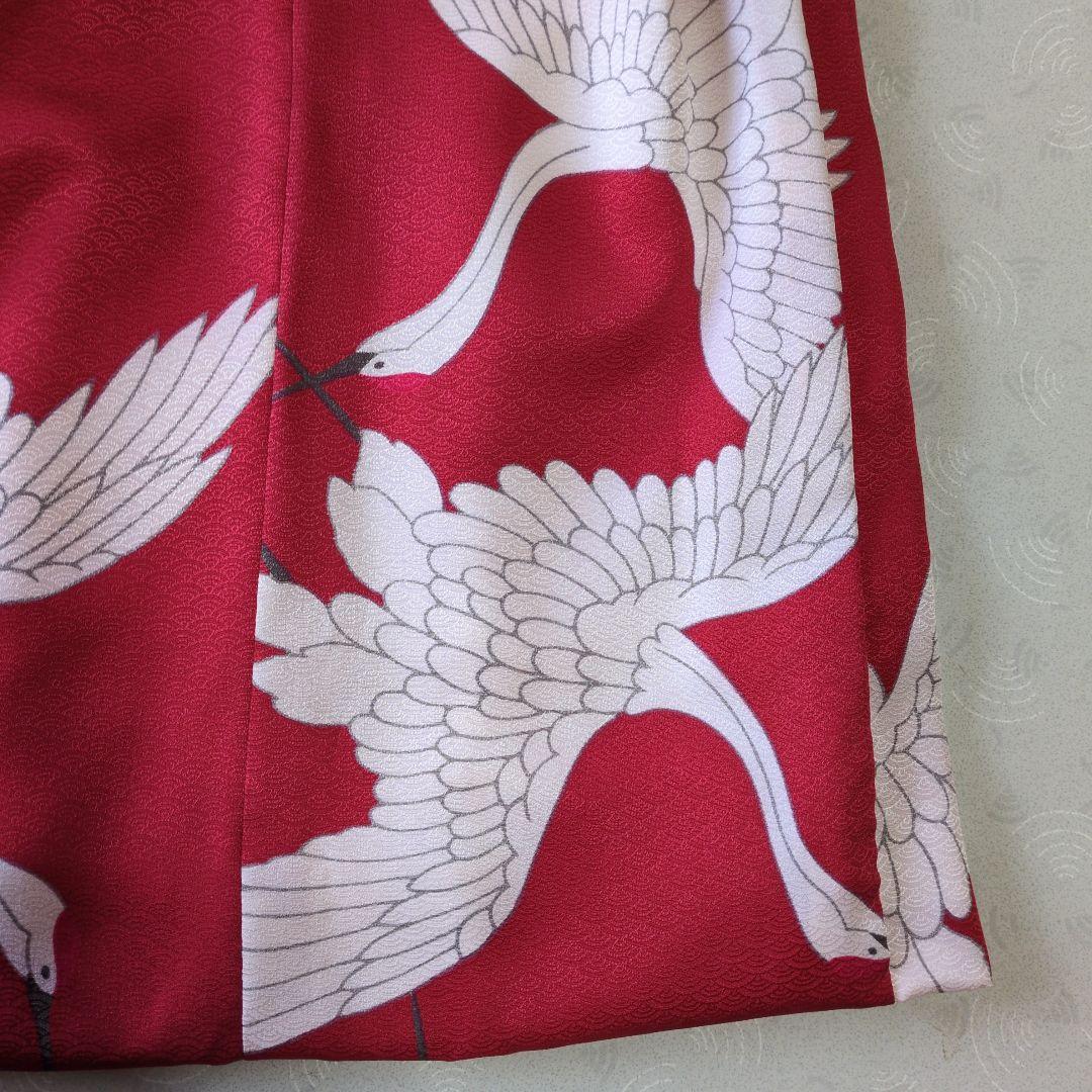 七五三３歳正絹鶴柄手縫いの被布（新品中綿無し）