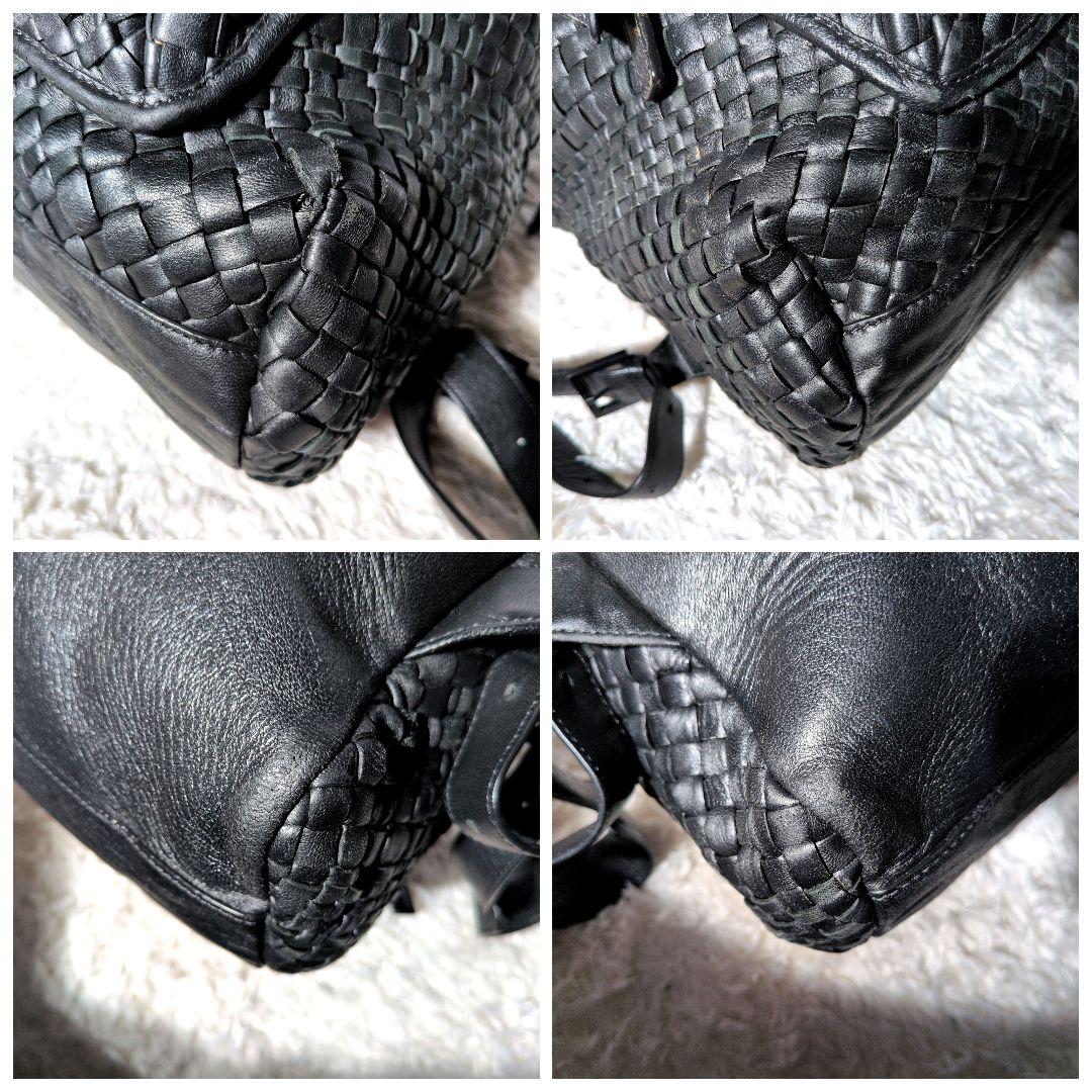 【希少 A4◎】ファロルニ　リュック　イントレ　メッシュ　ビジネス　レザー　黒