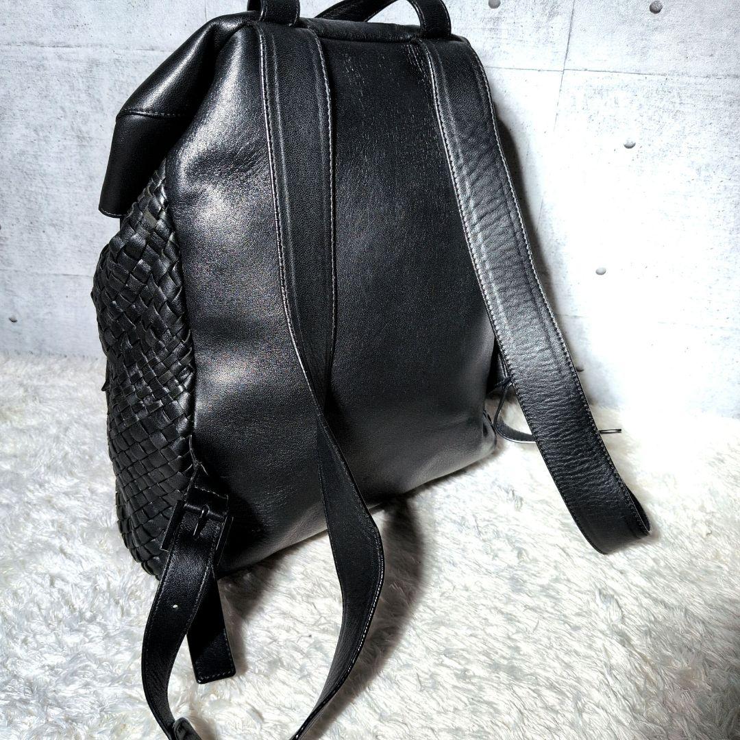 【希少 A4◎】ファロルニ　リュック　イントレ　メッシュ　ビジネス　レザー　黒