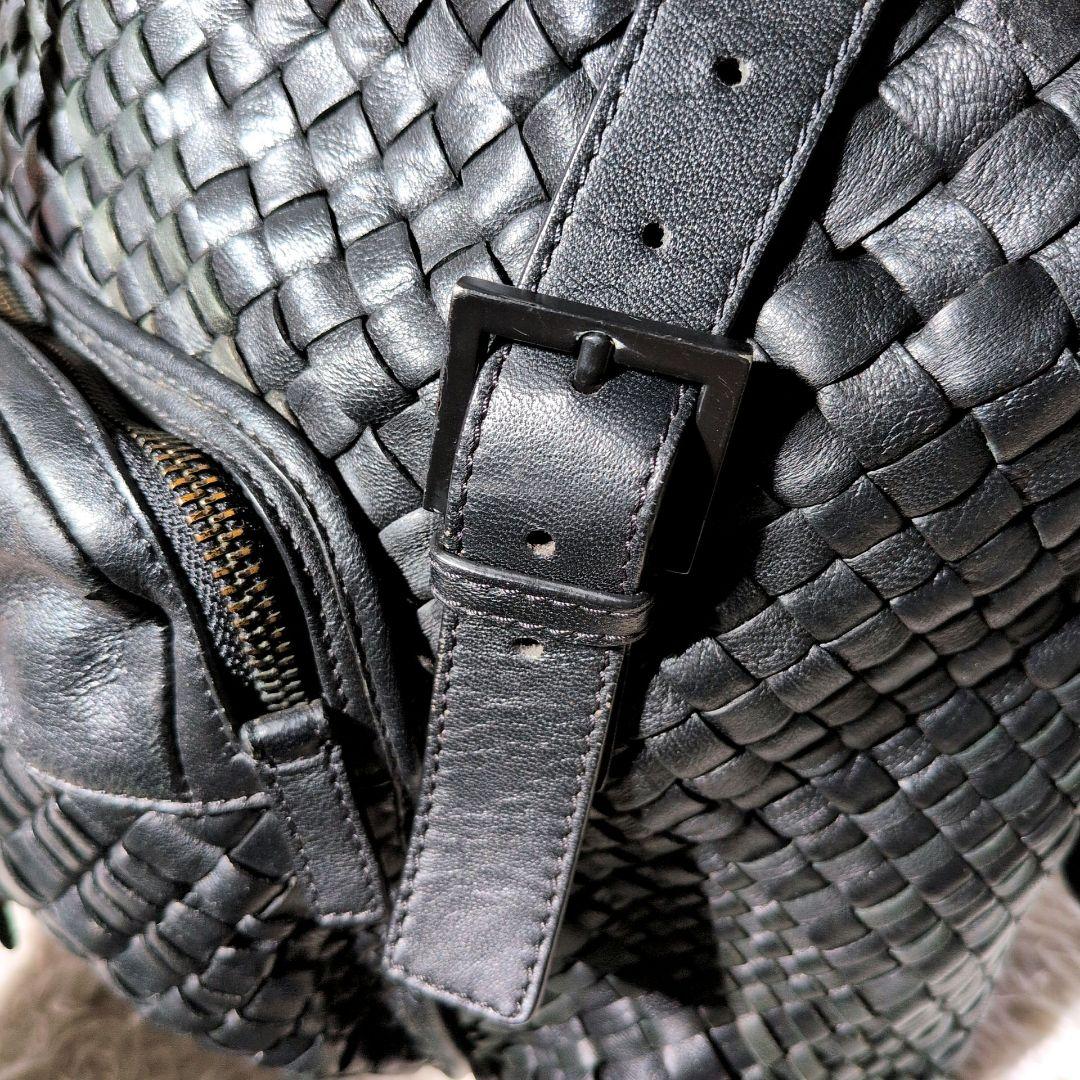 【希少 A4◎】ファロルニ　リュック　イントレ　メッシュ　ビジネス　レザー　黒