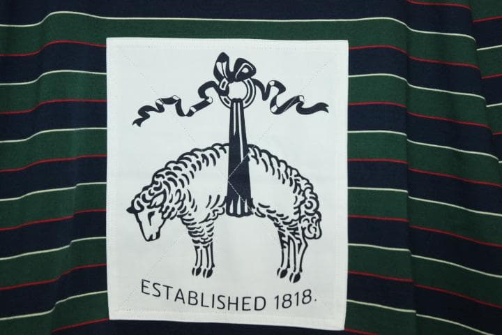 ブルックスブラザーズ × ビオトープ ラガーシャツ L ボーダー柄 グリーン