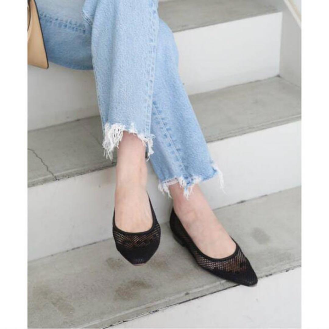 ペリーコ　メッシュパンプス　ドゥーズィエムクラス別注　黒　35