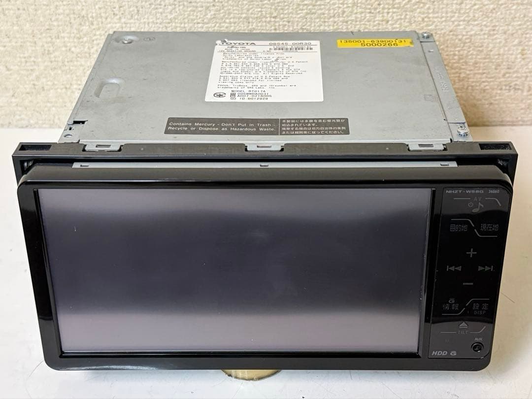 TOYOTA トヨタ　NHZT-W58G 純正ナビ　データ 2017年