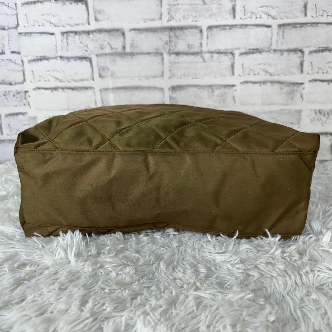 希少✨プラダ トートバッグ ショルダー チェーン ゴールド金具 三角ロゴ